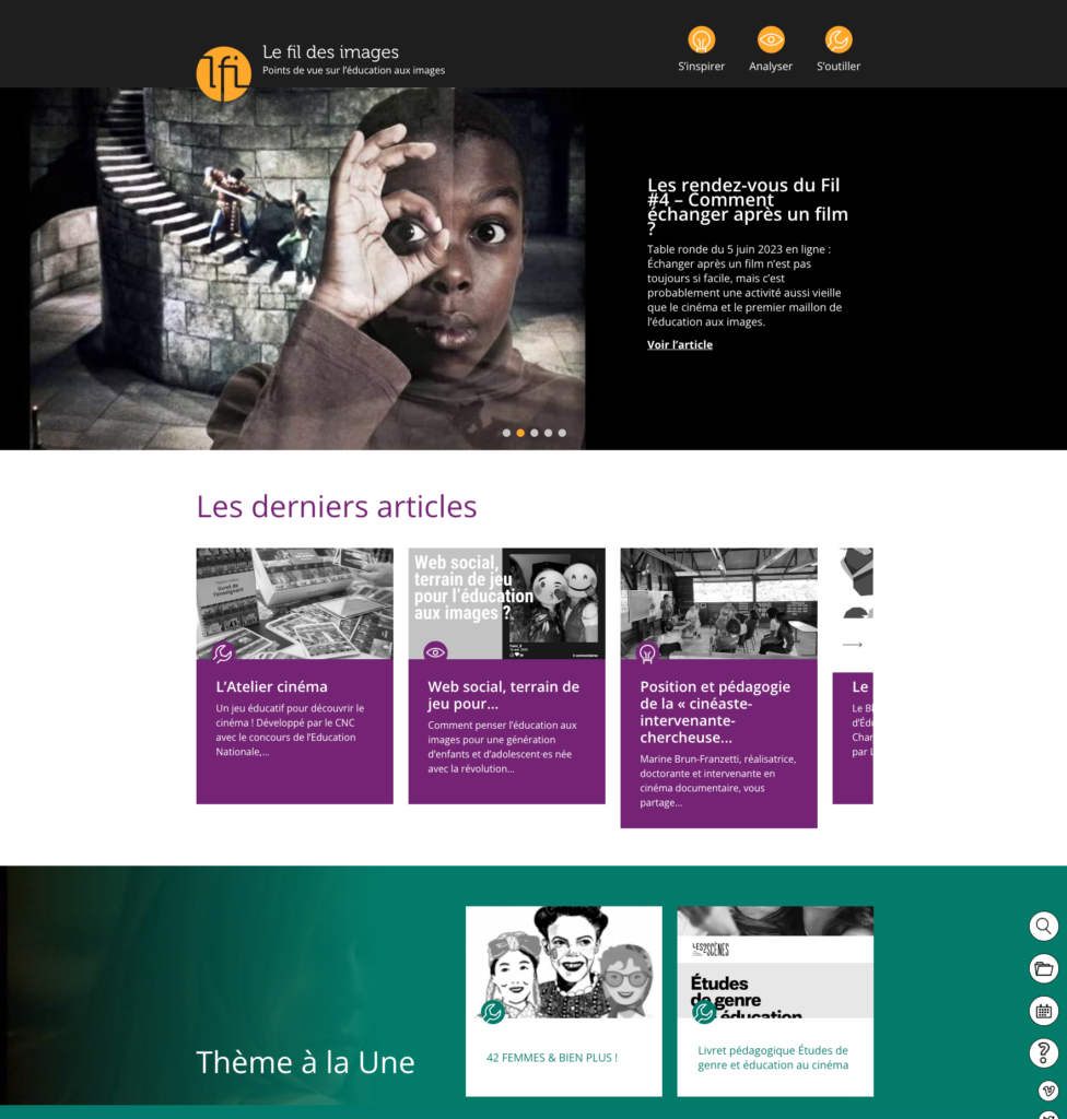 Le fil des images,réseau des pôles régionaux d'éducation artistique